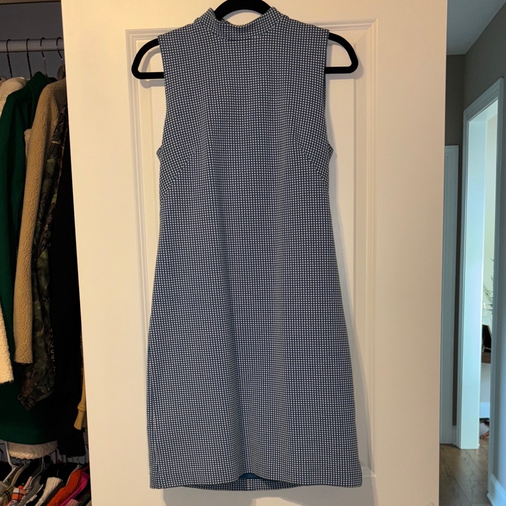 Ann Taylor Navy Checkered dress S